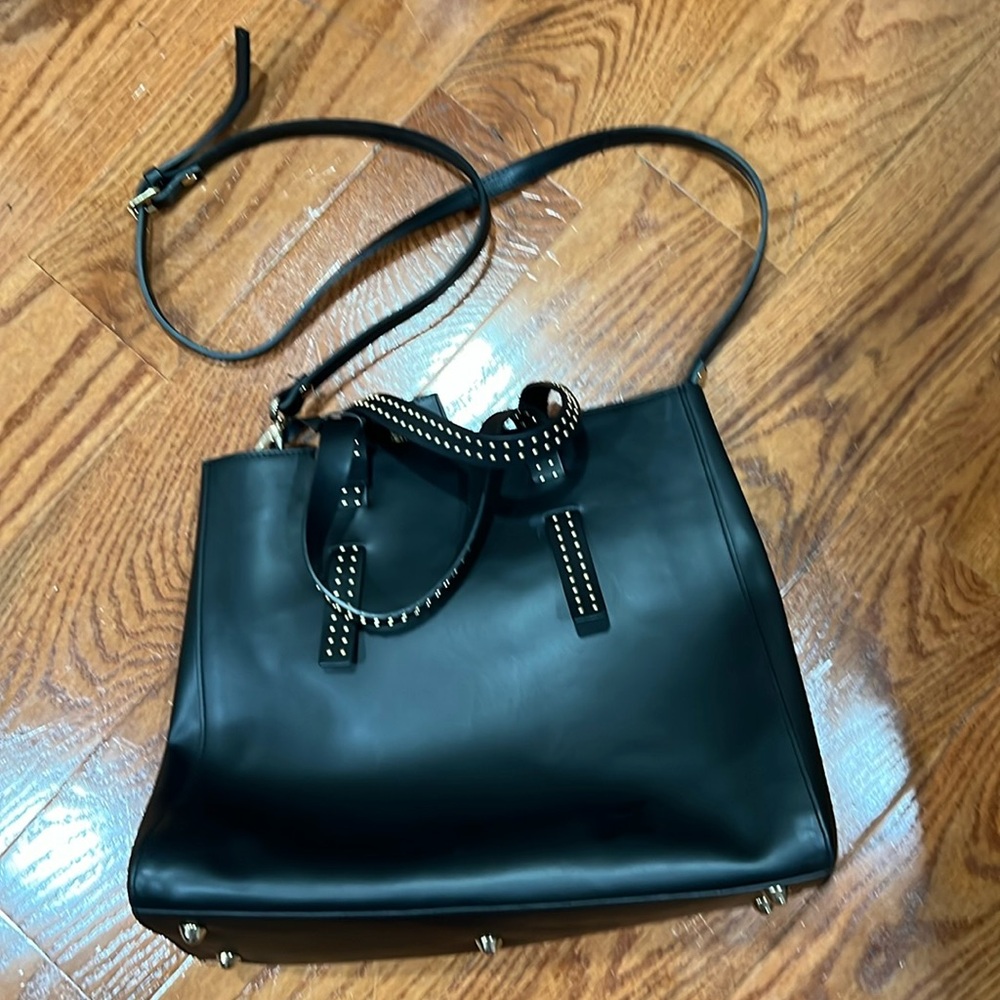 A. Bellucci Black Studded leather Satchel.